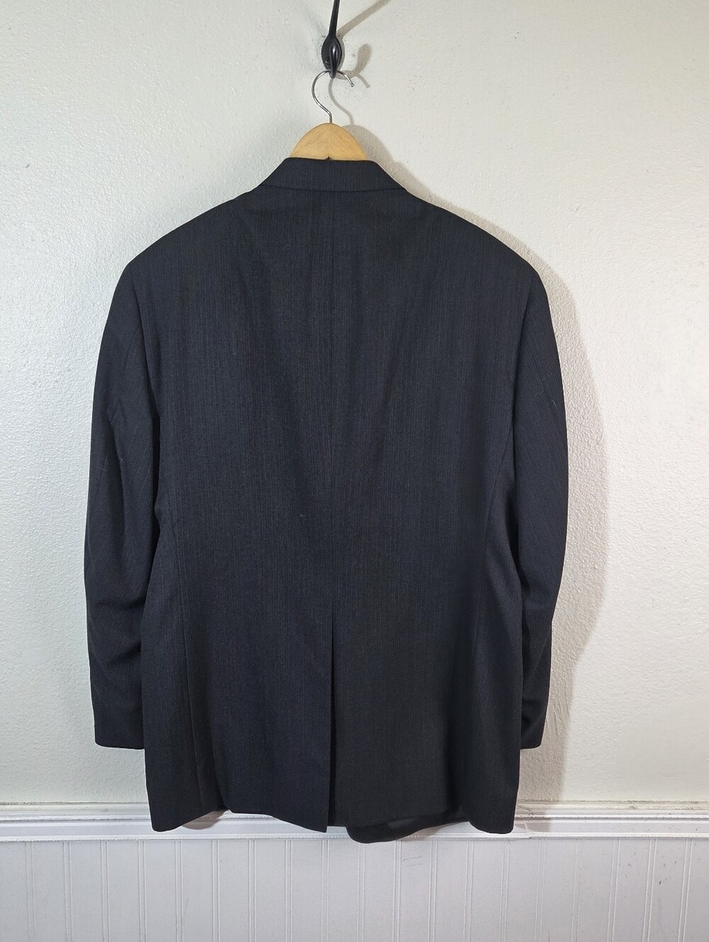Vintage Tommy Hilfiger Blazer Sport Coat Mens 43R Gray Pure Wool USA Made - Picture 4 of 11